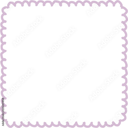 Scalloped Square Frame Illustration
