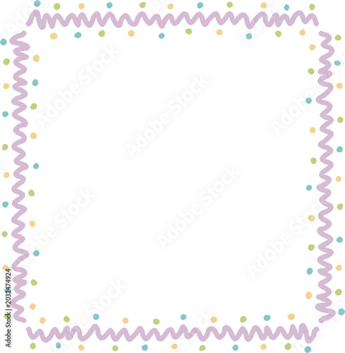 Decorative Border with Colorful Dots