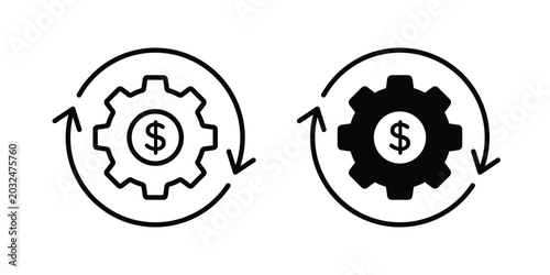 Tableau sur toile Costs optimization icon For Web And UI, Simple Icons