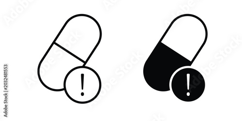 Obraz na płótnie Overdose icon For Web And UI, Simple Icons