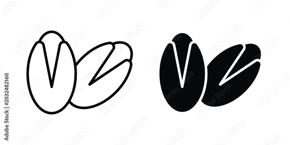 Fototapeta premium Pistachio icon For Web And UI, Simple Icons