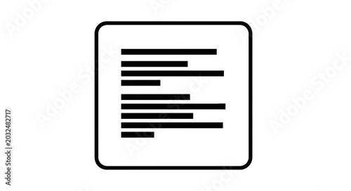 Schilderij op canvas Document Icon With Lines.