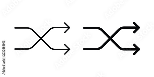 Photos Shuffle arrow icon For Web And UI, Simple Icons