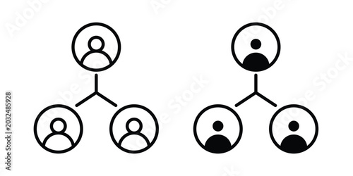 Bild auf Leinwand Stakeholders icon For Web And UI, Simple Icons