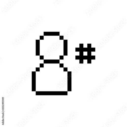 Obraz na płótnie Pixel Art User Tag Icon