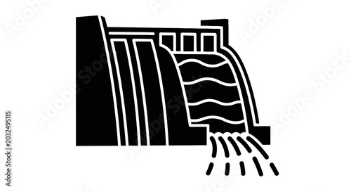 Dam Structure Water Flow Control System.