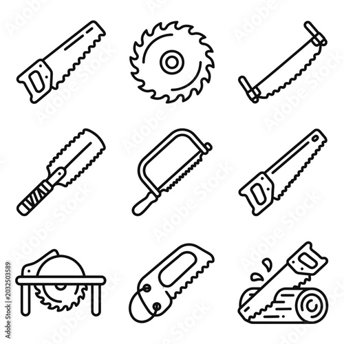 Saws and cutting tools collection.