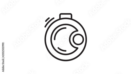 Фотография Stopwatch icon with circular design and handle featuring time, timer, clock with