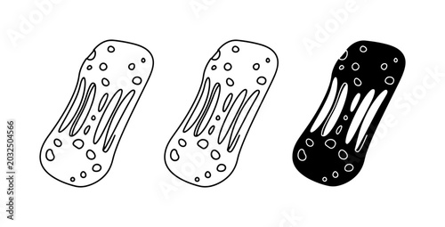 Foto Mitochondria Vector Icons, Cell Organelle Illustrations, Biology Science Graphic