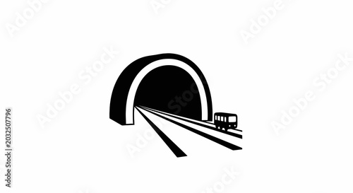 Canvastavla Train entering a tunnel quickly.