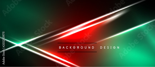 Canvas Print Abstract background features vibrant red, green gradients