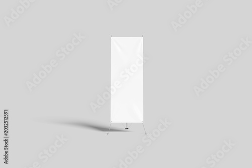 Blank X-Banner Mockup - 3D Illustration