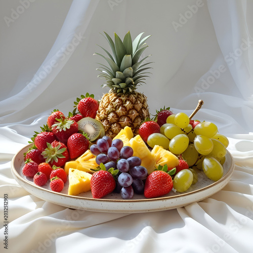 A vibrant fruit plate