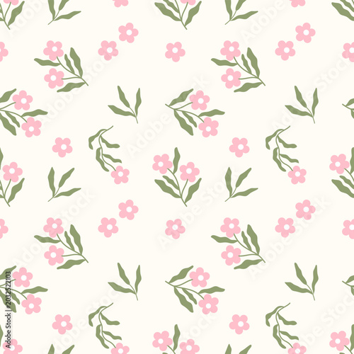 Seamless tiny floral pattern with hand-drawn botanical elements ideal for textile design fashion wallpaper and home decor high-quality background for professional branding	