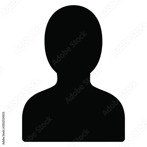 Minimal Black User Avatar Icon Set