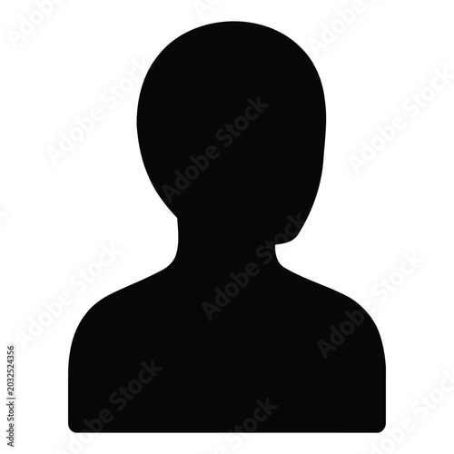 Minimal Black User Avatar Icon Set