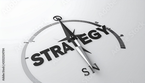 Navigational Compass Pointing Towards Strategy, Symbolizing Direction and Purpose