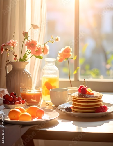 breakfast on the table