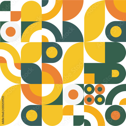 Retro Geometric Abstract Frame Vector.ai