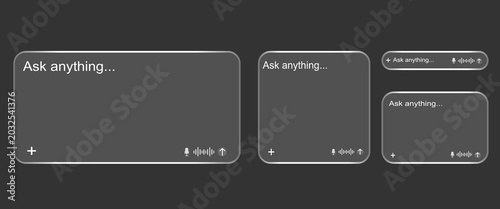 Photos AI search bar template for web interface design