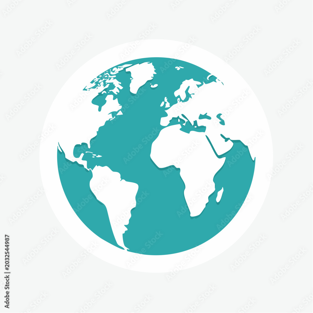 Obraz premium Stylized Globe Icon