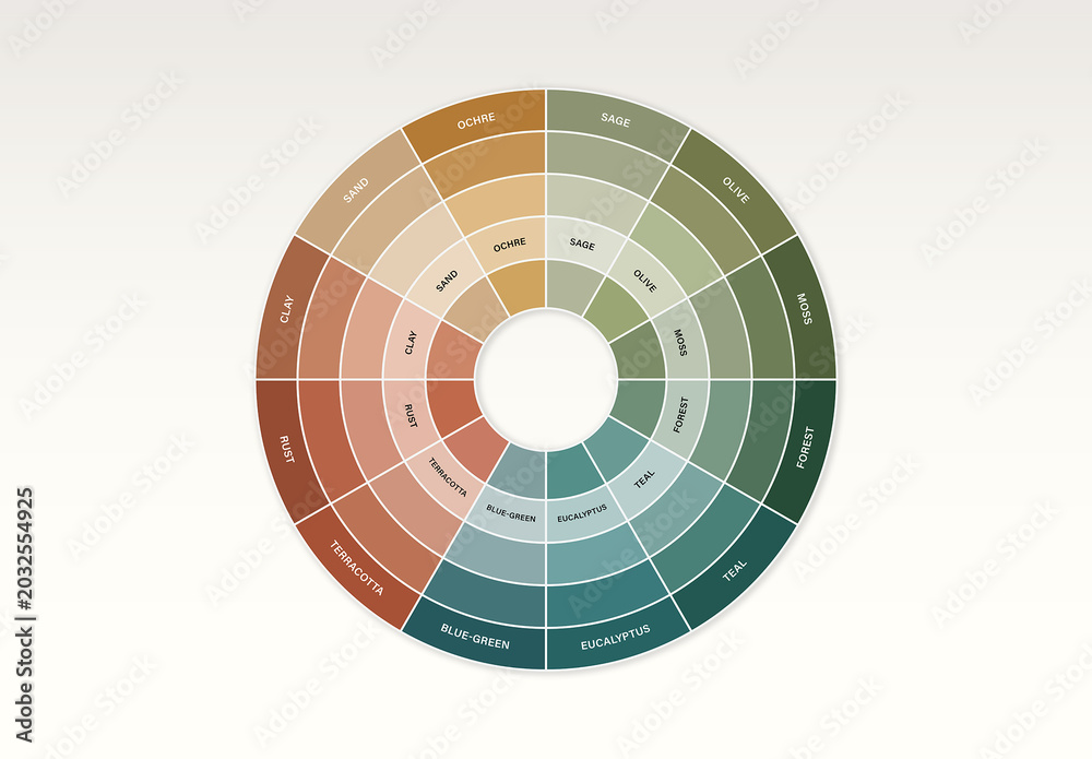 Color Wheel Chart Vector Template For Design, Color Theory Diagram ...