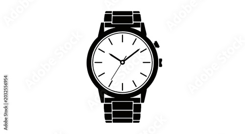 Konstfotografi Black watch with white face.