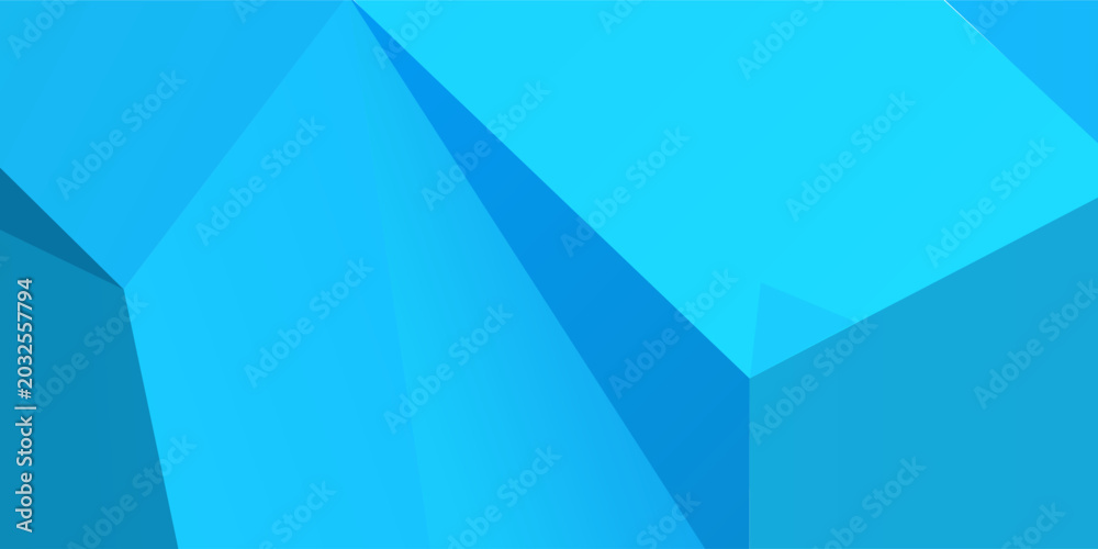 Obraz premium low polygon 3d rendering abstract blue wall texture and background - illustration picture