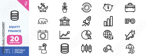Foto Equity Finance icon set