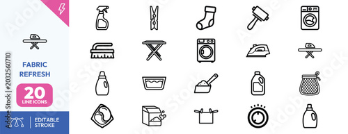Tableau sur toile Fabric Refresh icon set