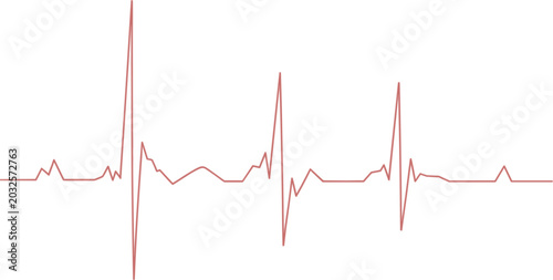Fotografi Electrocardiogram (ECG) heartbeat line illustration vector design, heart pulse r