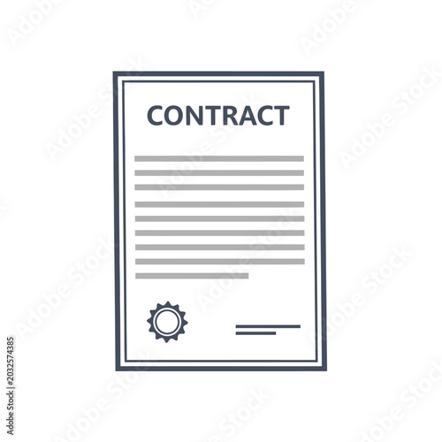 Contract Document with Gear Icon.