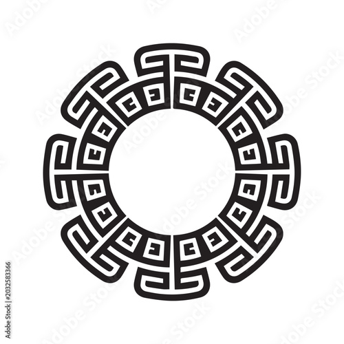 Fotografie Abstract circular geometric pattern vector