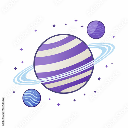 Stylized Planets with Rings and Stars