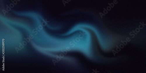 Foto Wavy fluid smoke effect in deep blue and black tones with grainy film texture for mysterious and dark atmosphere background art