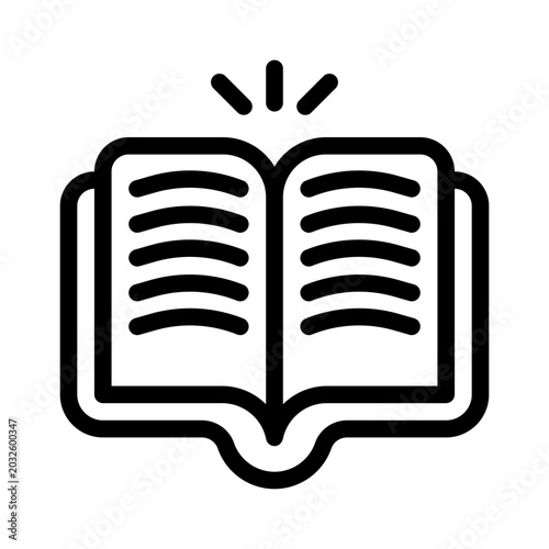 Tableau sur toile book line icon