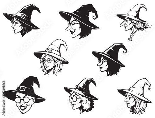 WITCH FACE SILHOUETTE
