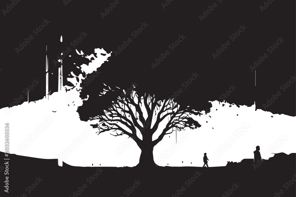 Obraz premium Love Silhouette