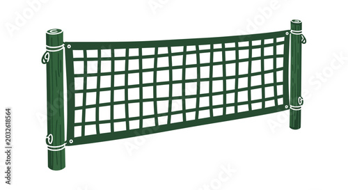 Εκτύπωση καμβά Green metal fence, garden fence, metal grid fence, outdoor boundary