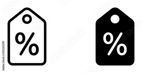 Bild auf Leinwand Sale Tag Icons, Percentage Symbol Labels, Discount Price Markers, Shopping Promo