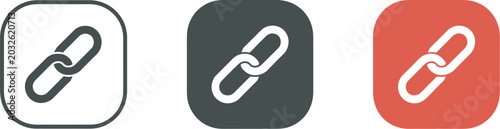 Photos Broken chain link icon disconnected connection hyperlink error symbol square vector illustration set isolated background for network failure and website error design concepts