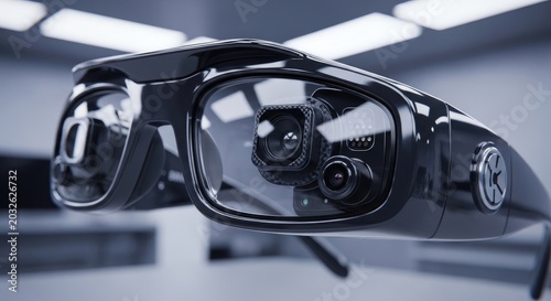 Futuristic Smart Glasses with Dual Camera Sensors