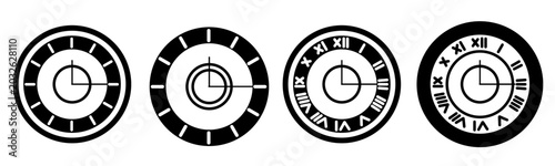 time icon on white background.
