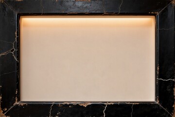 Empty frame with cracked black border