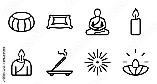Konstfotografi Zen Meditation Icons, Buddhist Symbols, Yoga Elements, Serenity Objects, Spiritu
