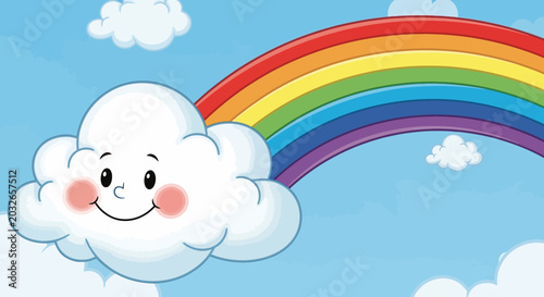 Photos Smiling Cartoon Cloud Face Closeup.