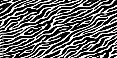 Photos abstract black and white wavy pattern with irregular organic shapes