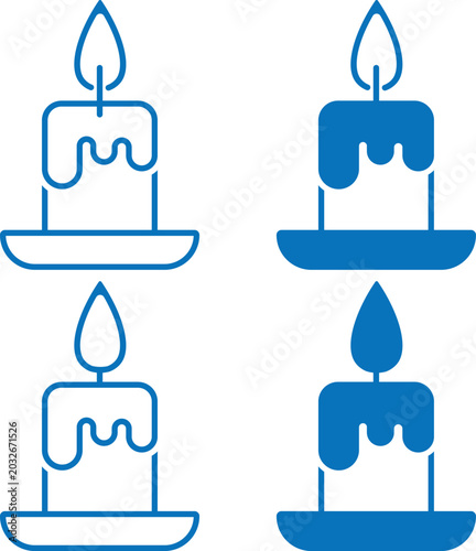 Birthday Cake Candle Icons – Celebration Vector Pack