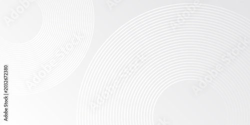 Slika na platnu Abstract white glowing geometric lines on gray background