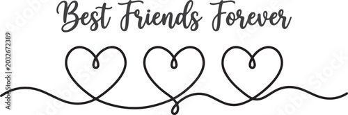 Foto Best friends forever heart design